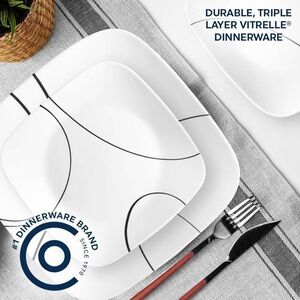 Corelle Dinnerware Set - Simple Lines by CORNING CORELLE